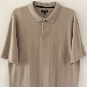 David Taylor Mens Polo Shirt Size XL Tan